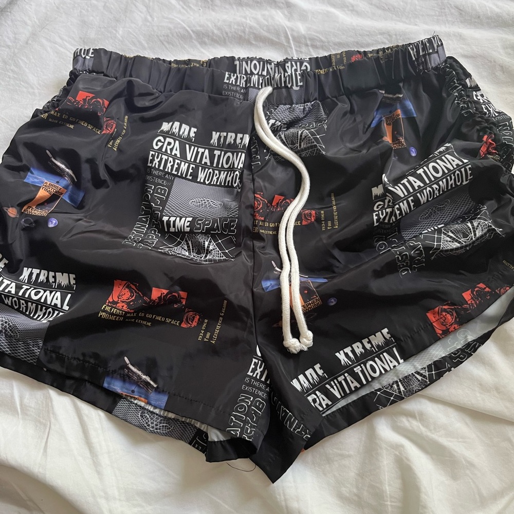 Graphic Black Shorts